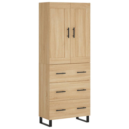 Highboard Sonoma Oak 69,5x34x180 cm Engineered Wood