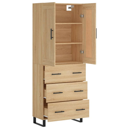 Highboard Sonoma Oak 69,5x34x180 cm Engineered Wood