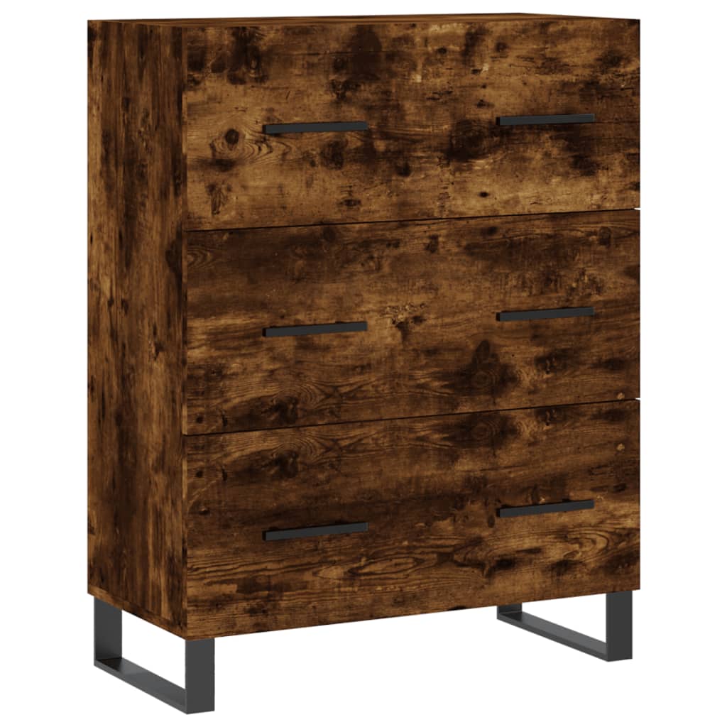 Highboard Smoked Oak 69,5x34x180 cm Engineered Wood