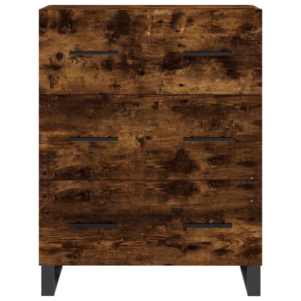 Highboard Smoked Oak 69,5x34x180 cm Engineered Wood