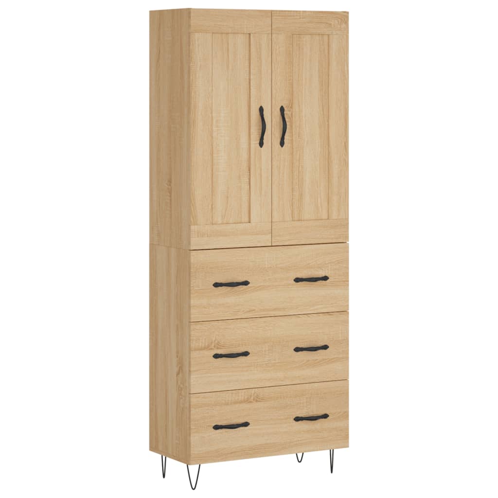 Highboard Sonoma Oak 69,5x34x180 cm Engineered Wood