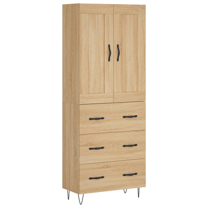 Highboard Sonoma Oak 69,5x34x180 cm Engineered Wood