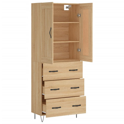 Highboard Sonoma Oak 69,5x34x180 cm Engineered Wood