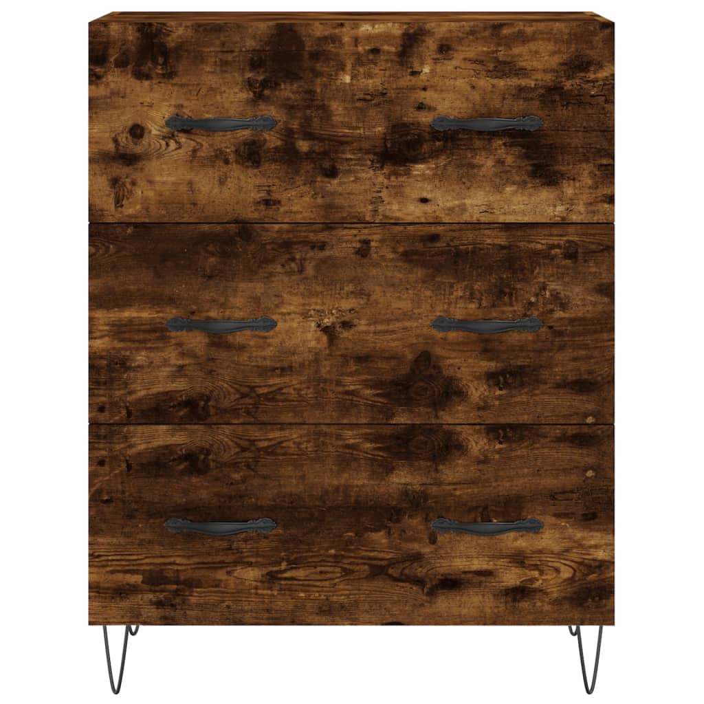 Highboard Smoked Oak 69,5x34x180 cm Engineered Wood
