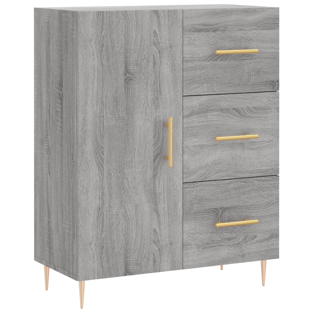 Highboard Grey Sonoma 69,5x34x180 cm Engineered Wood