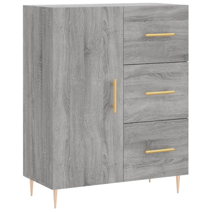 Highboard Grey Sonoma 69,5x34x180 cm Engineered Wood