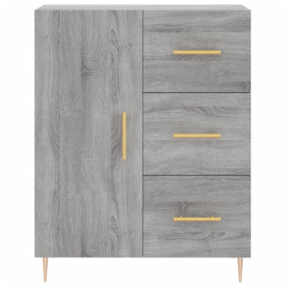 Highboard Grey Sonoma 69,5x34x180 cm Engineered Wood