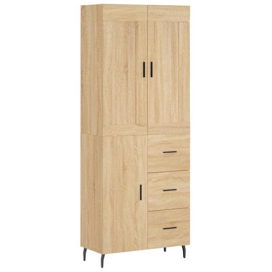 Highboard Sonoma Oak 69,5x34x180 cm Engineered Wood