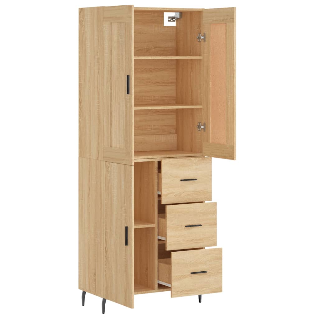 Highboard Sonoma Oak 69,5x34x180 cm Engineered Wood