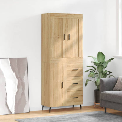Highboard Sonoma Oak 69,5x34x180 cm Engineered Wood