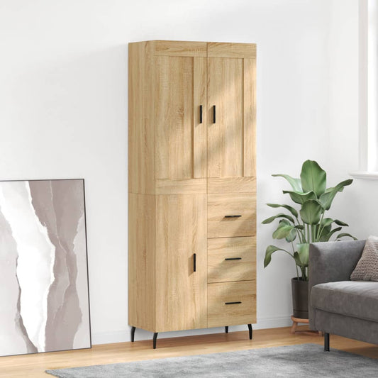 Highboard Sonoma Oak 69,5x34x180 cm Engineered Wood