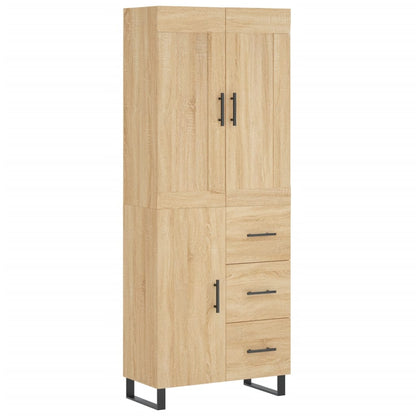Highboard Sonoma Oak 69,5x34x180 cm Engineered Wood