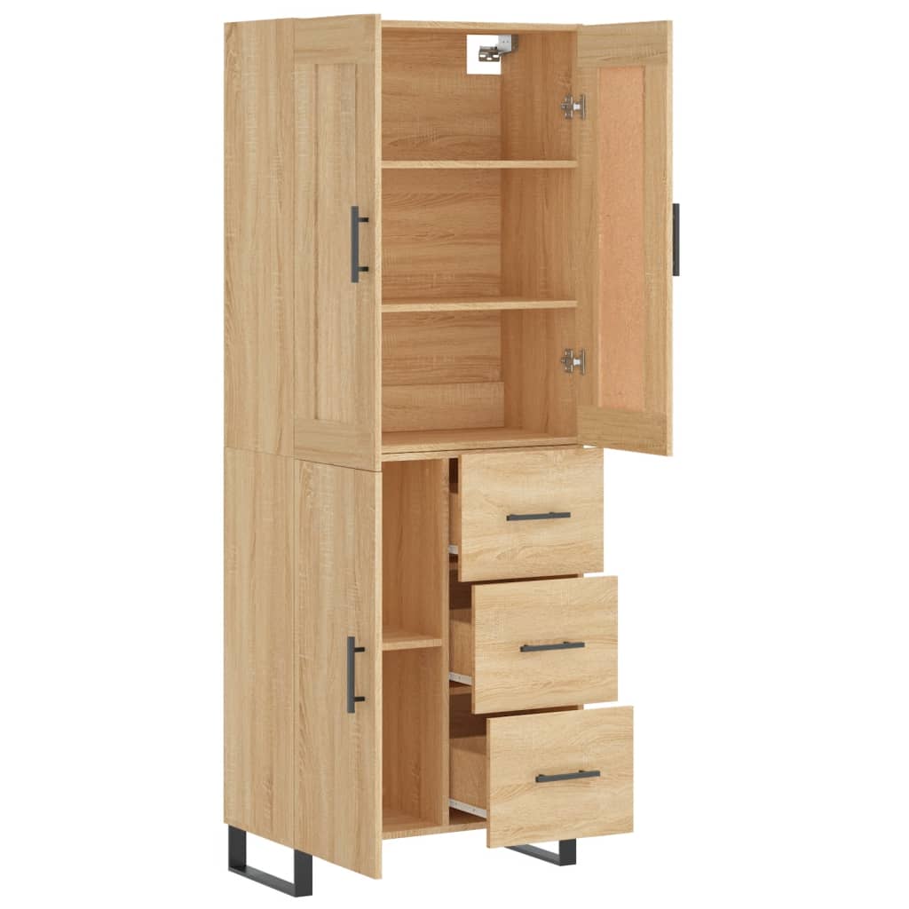 Highboard Sonoma Oak 69,5x34x180 cm Engineered Wood