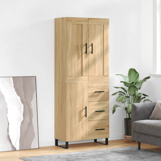 Highboard Sonoma Oak 69,5x34x180 cm Engineered Wood