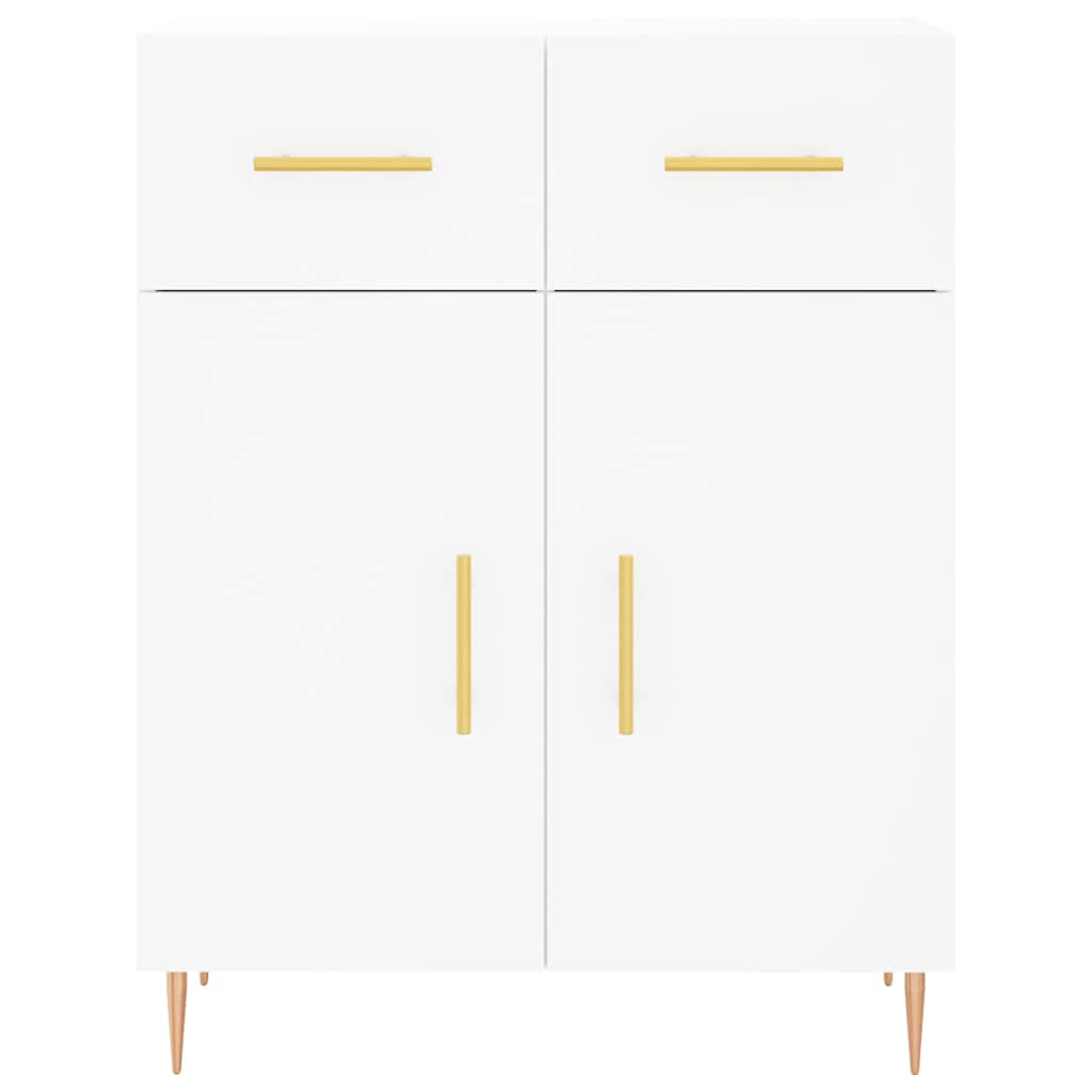 Highboard White 69,5x34x180 cm Engineered Wood