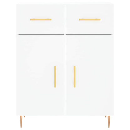 Highboard White 69,5x34x180 cm Engineered Wood