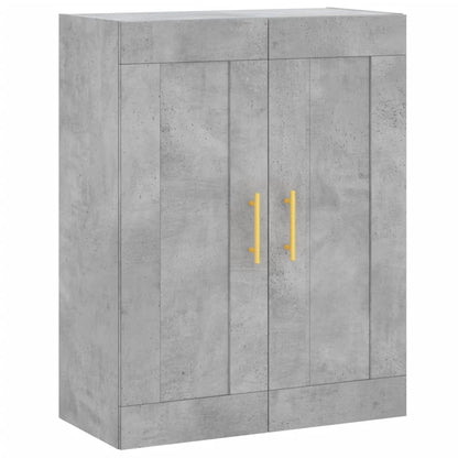 Highboard Concrete Grey 69.5x34x180 cm Engineered Wood