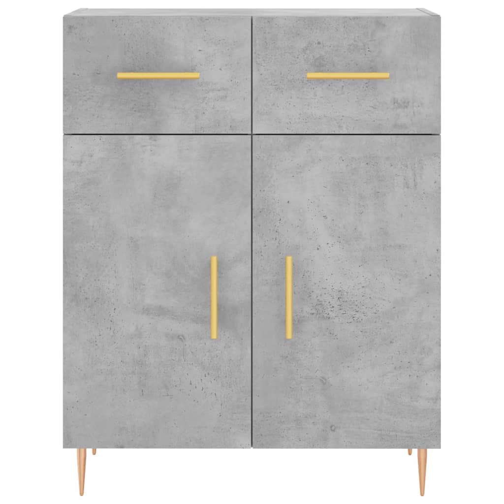 Highboard Concrete Grey 69,5x34x180 cm Engineered Wood