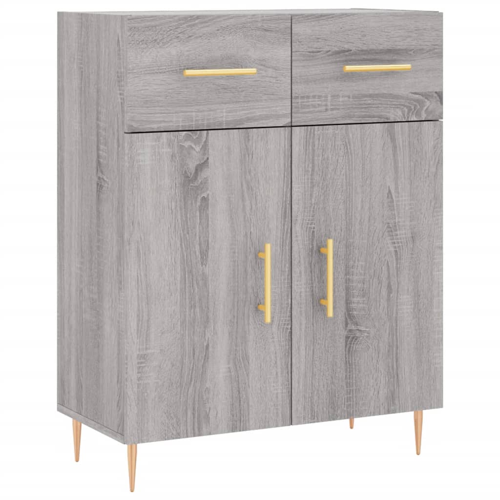 Highboard Grey Sonoma 69,5x34x180 cm Engineered Wood