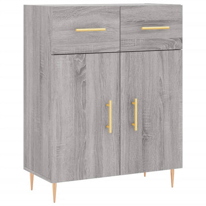 Highboard Grey Sonoma 69,5x34x180 cm Engineered Wood
