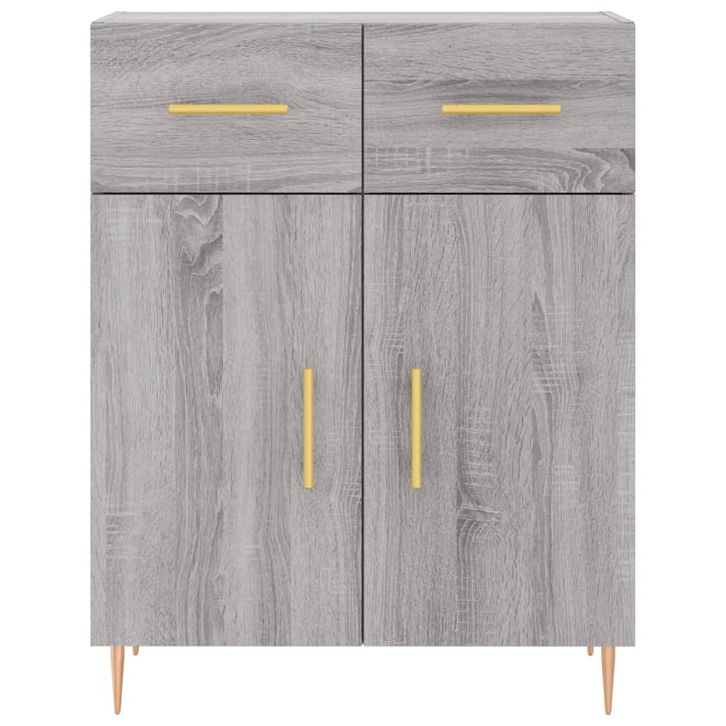 Highboard Grey Sonoma 69.5x34x180 cm Engineered Wood