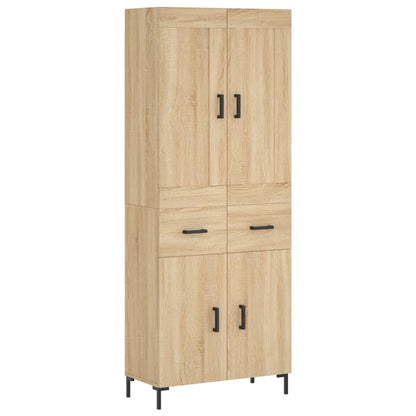 Highboard Sonoma Oak 69.5x34x180 cm Engineered Wood
