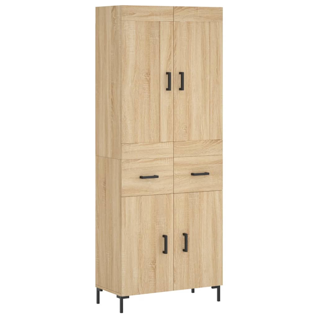 Highboard Sonoma Oak 69,5x34x180 cm Engineered Wood