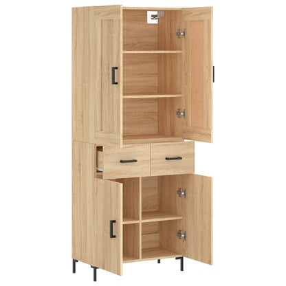 Highboard Sonoma Oak 69,5x34x180 cm Engineered Wood