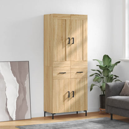 Highboard Sonoma Oak 69.5x34x180 cm Engineered Wood