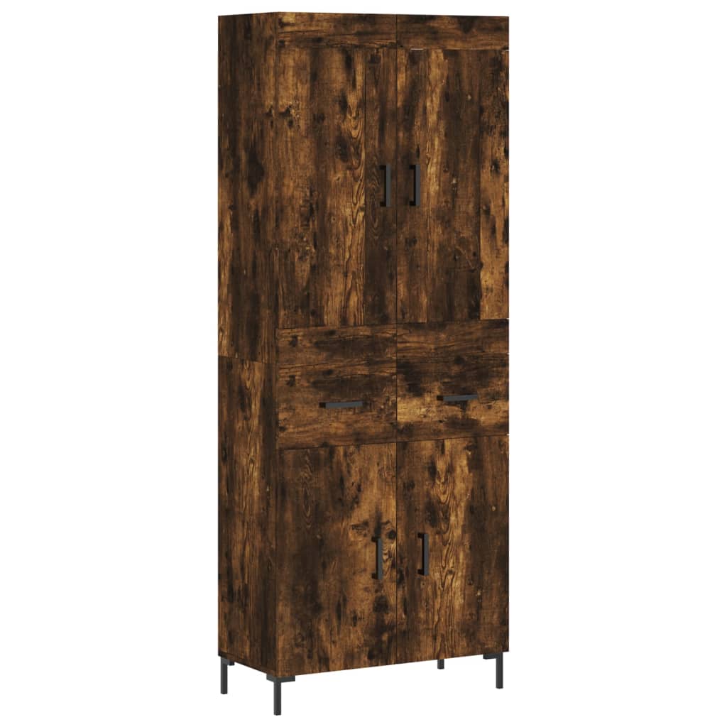 Highboard Smoked Oak 69.5x34x180 cm Engineered Wood