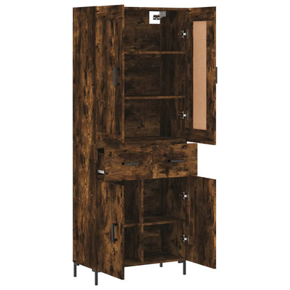 Highboard Smoked Oak 69.5x34x180 cm Engineered Wood