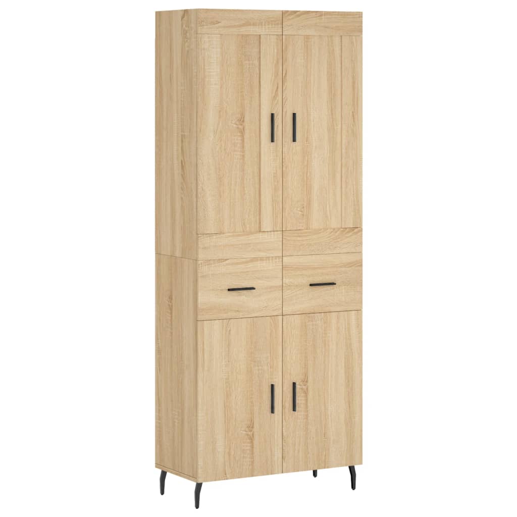 Highboard Sonoma Oak 69,5x34x180 cm Engineered Wood