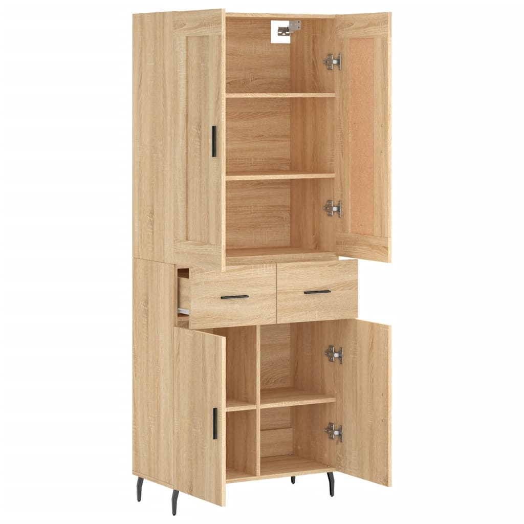 Highboard Sonoma Oak 69,5x34x180 cm Engineered Wood