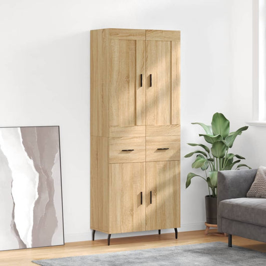 Highboard Sonoma Oak 69,5x34x180 cm Engineered Wood