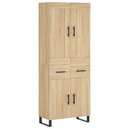 Highboard Sonoma Oak 69,5x34x180 cm Engineered Wood