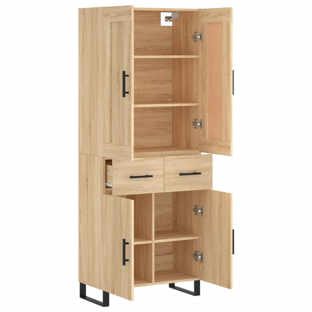 Highboard Sonoma Oak 69,5x34x180 cm Engineered Wood