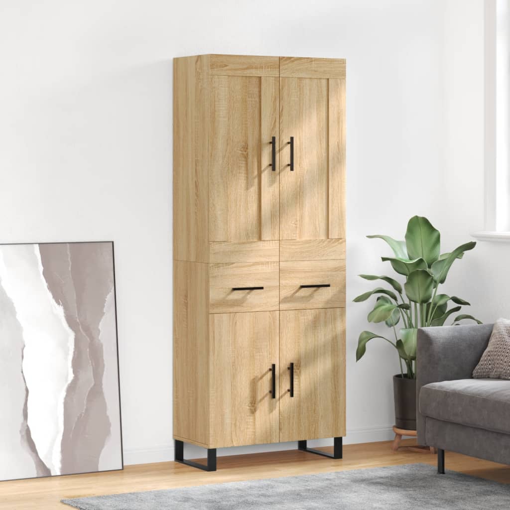Highboard Sonoma Oak 69,5x34x180 cm Engineered Wood