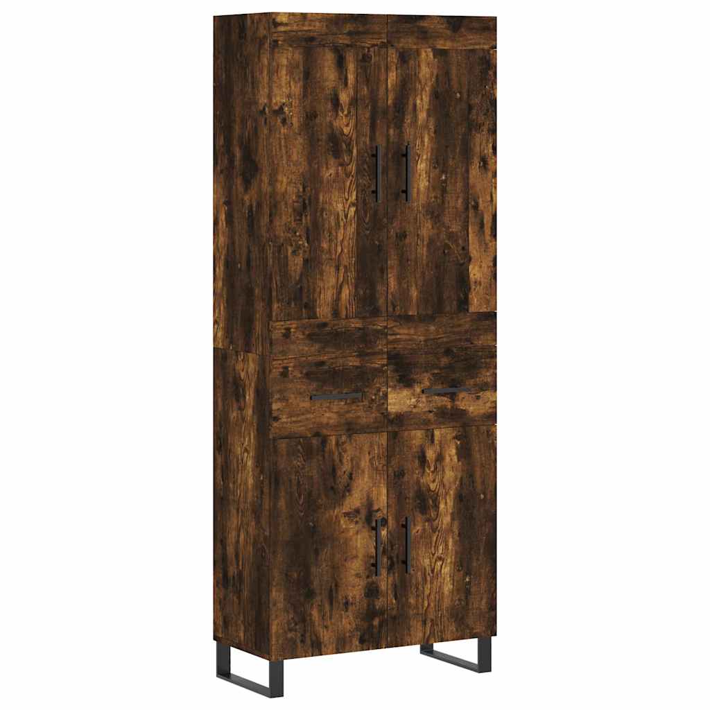 Highboard Smoked Oak 69,5x34x180 cm Engineered Wood