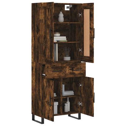 Highboard Smoked Oak 69,5x34x180 cm Engineered Wood