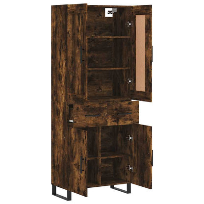 Highboard Smoked Oak 69,5x34x180 cm Engineered Wood