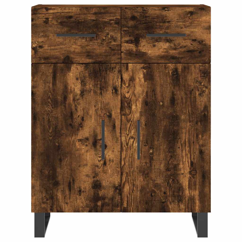 Highboard Smoked Oak 69,5x34x180 cm Engineered Wood
