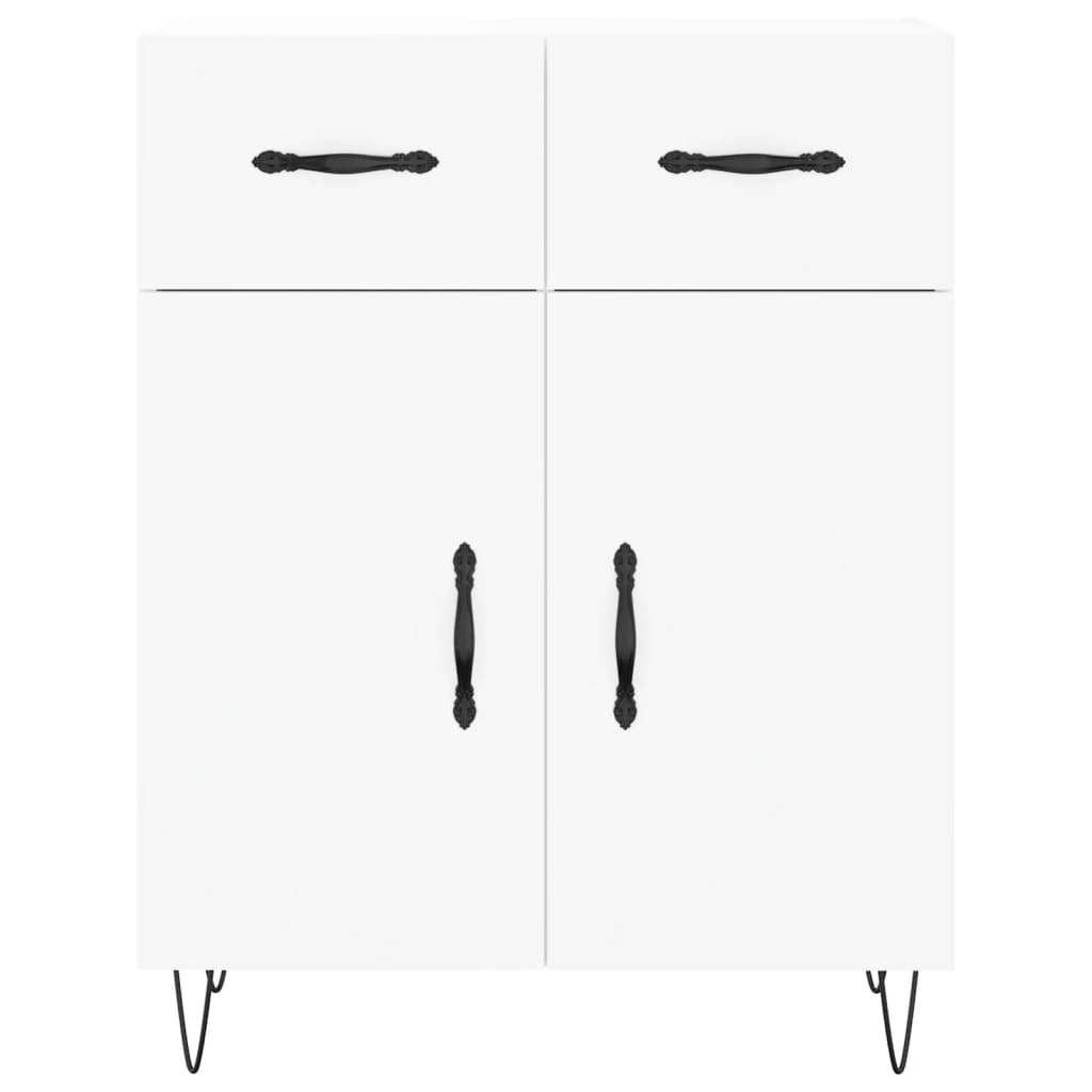Highboard White 69,5x34x180 cm Engineered Wood