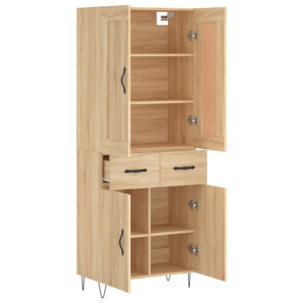 Highboard Sonoma Oak 69,5x34x180 cm Engineered Wood