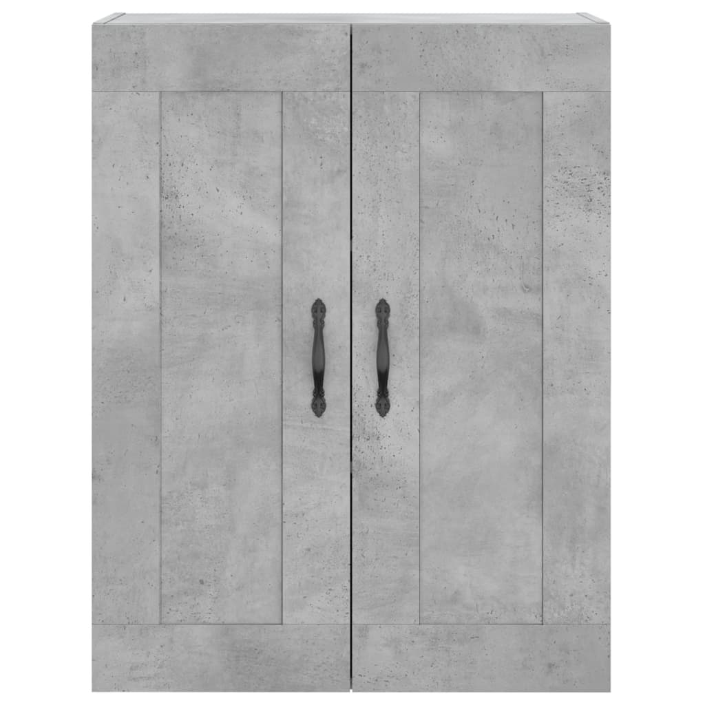 Highboard Concrete Grey 69.5x34x180 cm Engineered Wood