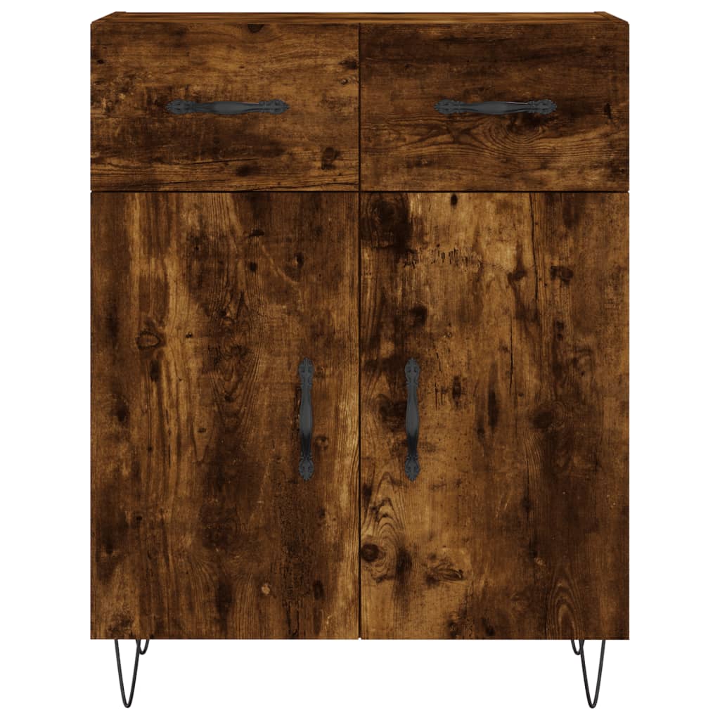 Highboard Smoked Oak 69.5x34x180 cm Engineered Wood