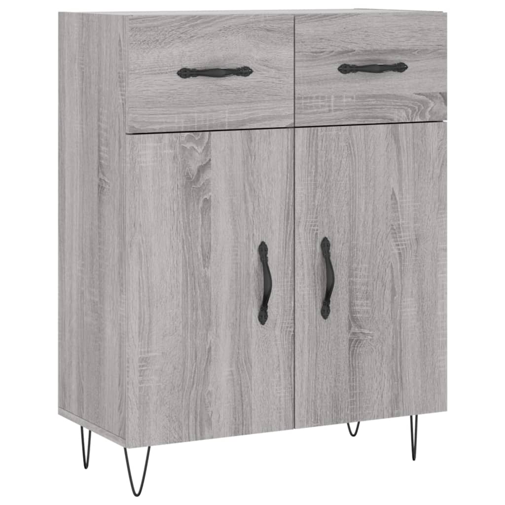 Highboard Grey Sonoma 69,5x34x180 cm Engineered Wood