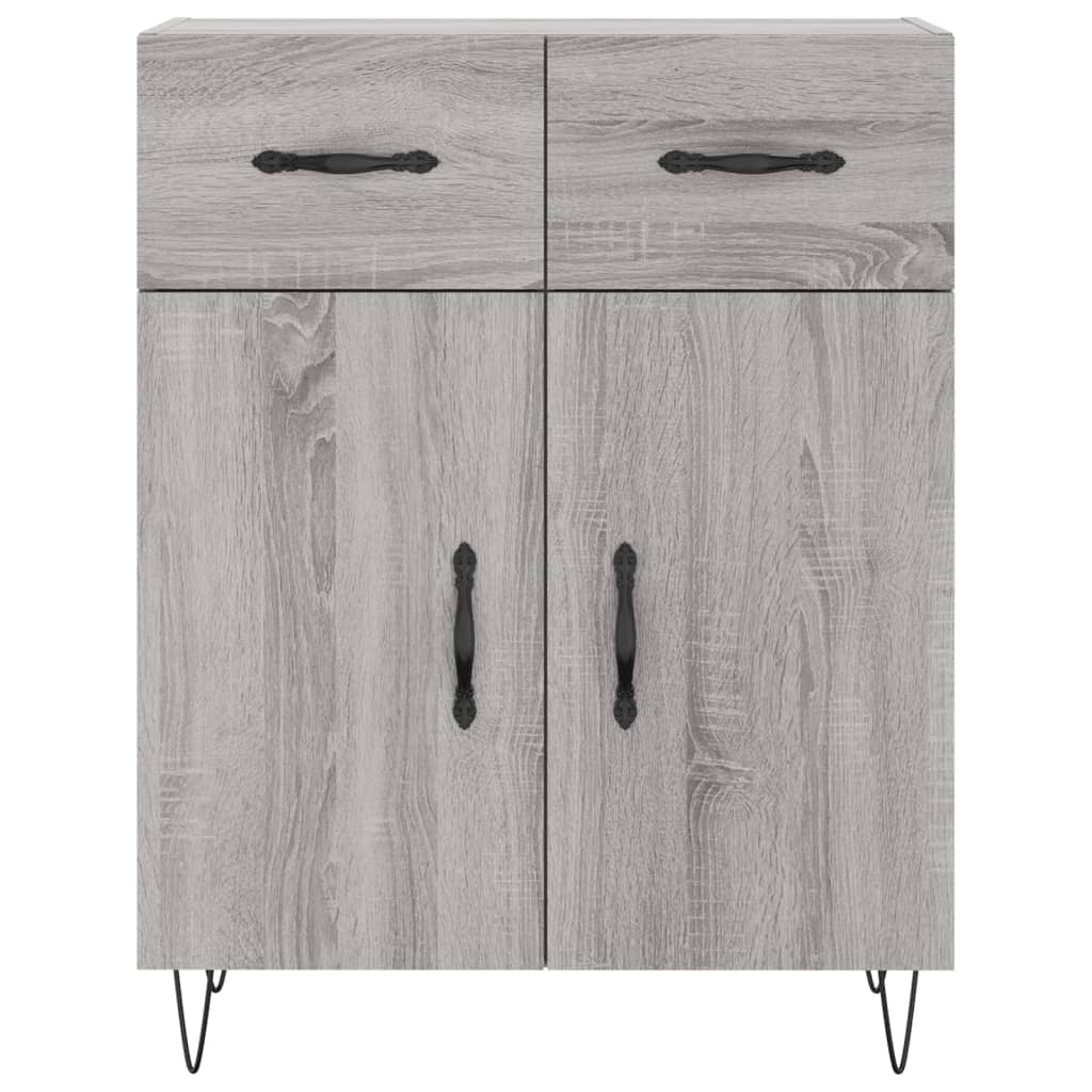 Highboard Grey Sonoma 69,5x34x180 cm Engineered Wood
