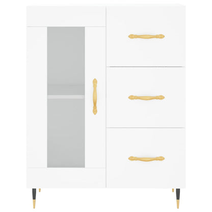 Highboard White 69.5x34x180 cm Engineered Wood