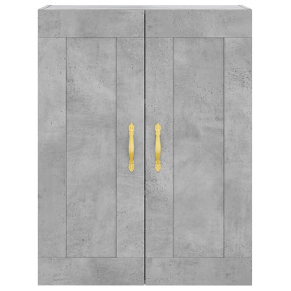 Highboard Concrete Grey 69.5x34x180 cm Engineered Wood