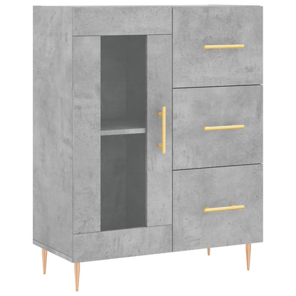Highboard Concrete Grey 69,5x34x180 cm Engineered Wood